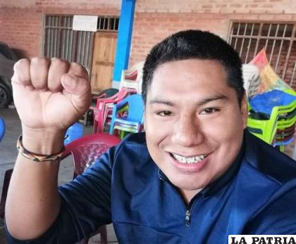 El dirigente de las juventudes del MAS, Reynaldo Ezequiel  /Erbol