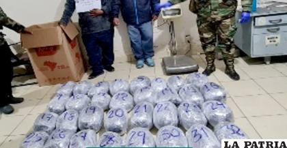 Ambos sindicados llevaban más de 34 kilos de droga /fecn