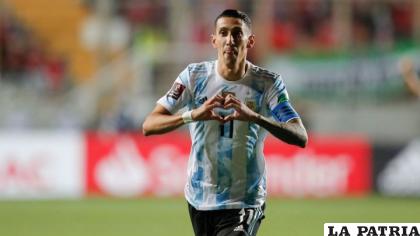 Ángel Di María en ausencia de Messi es el capitán de la Albiceleste /as.com
