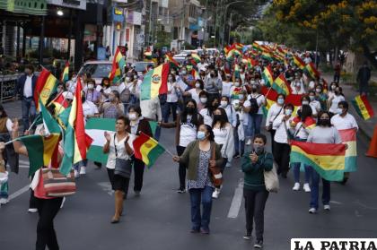 Las plataformas ciudadanas se movilizaron ayer /APG