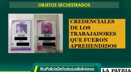 Secuestraron sus credenciales de trabajadores de la mina estatal /Policía
