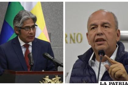 El procurador general del Estado, Wilfredo Chávez y el exministro de Gobierno, Arturo Murillo / RR.SS.