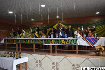 Sesión de honor por el aniversario de Pazña /TDJO