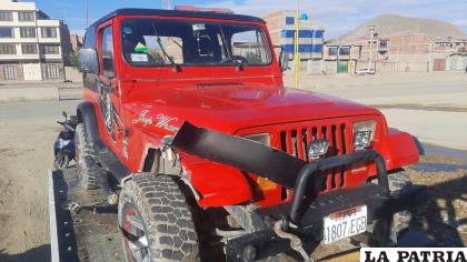 El Jeep fue trasladado a un garaje de la Policía 
/ LA PATRIA