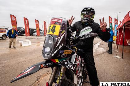 El piloto boliviano a pesar de los problemas pudo arribar a la meta /Team Nosiglia