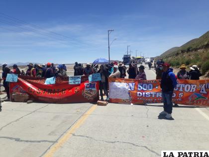 Bloque del Distrito 5 paralizó por unas horas el tránsito vehicular /LA PATRIA