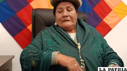 La diputada del MAS, María Alanoca /LA PATRIA