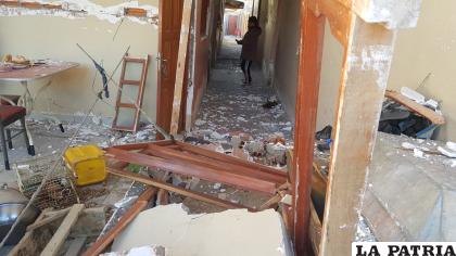 El domicilio quedó con deterioros en su infraestructura /LA PATRIA