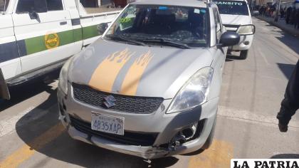 El motorizado en el frontis de Tránsito /LA PATRIA
