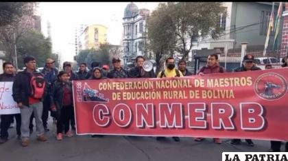 La manifestación del Magisterio Rural /ANF