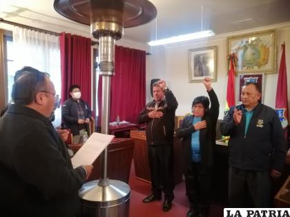 Posesión de la nueva directiva del Concejo Municipal de Oruro 
/LA PATRA