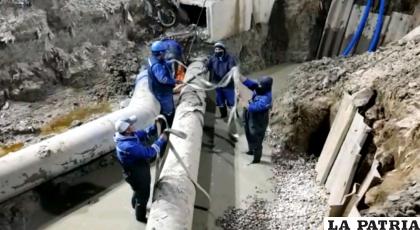 Trabajos de interconexión en tubería de la zona Norte/SeLA