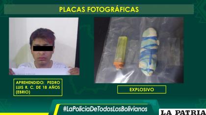 El sindicado terminó aprehendido por la fuerza anticrimen /Policía  