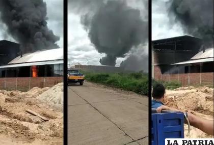 El incendio se apreciaba desde lejos /Captura ED