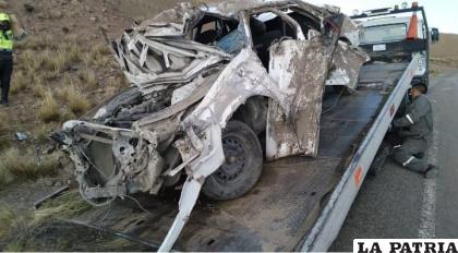  El motorizado terminó reducido a chatarra /LA PATRIA
