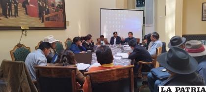 Comisiones de Oruro y Potosí, logran consenso en diferentes puntos tratados para presentar el anteproyecto de ley /Cortesía
