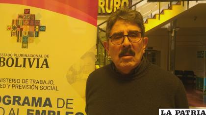 El viceministro de Empleo, Servicio Civil y Cooperativa Gonzalo Zambrana Ávila /  LA PATRIA