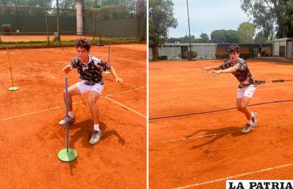 El tenista Juan Carlos Prado realiza un trabajo especial para alcanzar un buen nivel /FBT