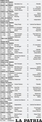 Las seis primeras fechas del Campeonato 2023