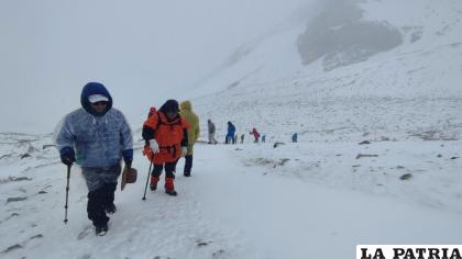 La autoridad ascendió a nevados para verificar 
/Ministerio de Medio Ambiente.