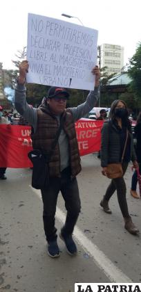 En esta semana el magisterio se movilizó contra la nueva malla curricular / LA PATRIA