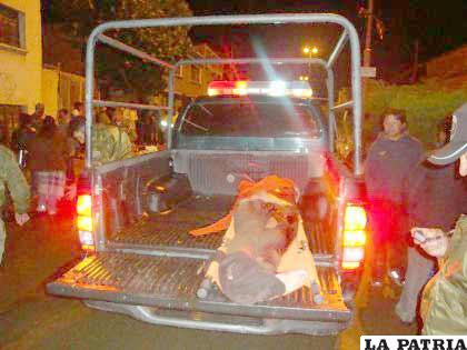 Uno de los cuerpos de las fallecidas del atropello