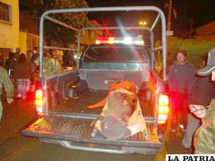 Escena del lamentable hecho de tránsito