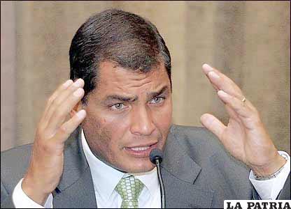 Rafael Correa, presidente de Ecuador