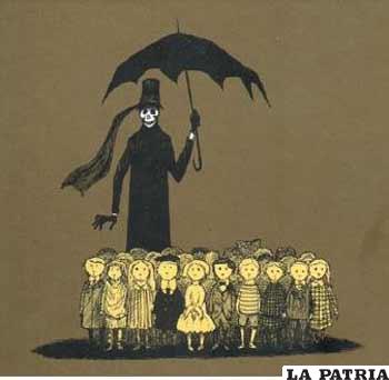 La muerte es un tema constante en la literatura infantil (Ilustración de Edgar Gorey)