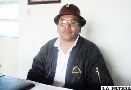 El presidente de la Fedecomin, Agustín Choque Jallaza