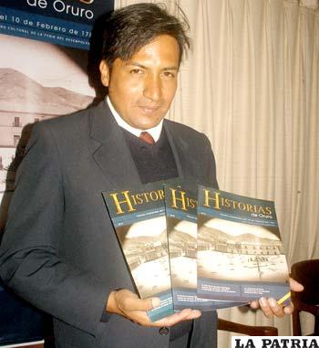 Fabrizio Cazorla presenta un nuevo número de la revista Historias de Oruro