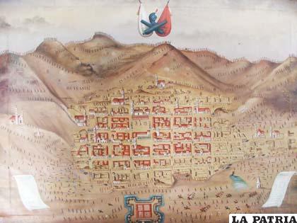 Plano del antiguo Oruro