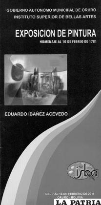 Cuadros de altamcalidad plástica expone el pintor orureño Eduardo Ibáñez