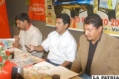 Gonzalo Soria, Jorge Jiménez y Lionel Mayta, dirigentes de la AADO