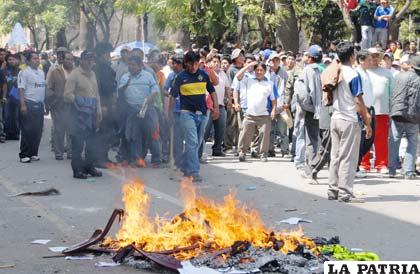 Transportistas cometieron excesos durante su marcha en Cochabamba