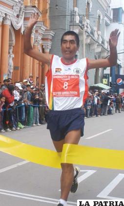 Julio Cutipa, ganador de la prueba