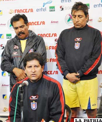 Jaime Jiménez, Eduardo Villegas y Roberto Ariñez