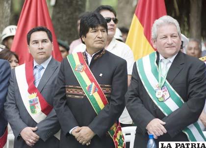 Encuentro entre el presidente Evo Morales y el gobernador Rubén Costas