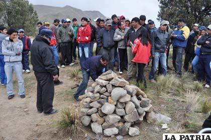 El primer mojón que establecieron los pobladores de la provincia Dalence