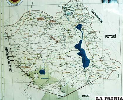 Asambleístas trabajan una Ley para sacar de circulación todos los mapas distorsionados de Oruro