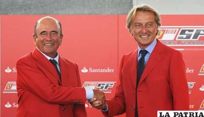 Emilio Botín, presidente del Banco Santander (izquierda)
