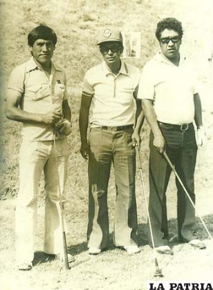 Félix Costano, Teófanes Carvallo y Raúl Blanco, en 1979