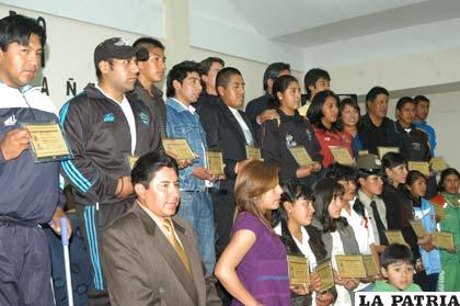 Deportistas destacados en la gestión 2011