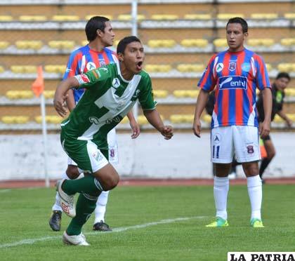 Rony Montero anotó el único gol del partido para la victoria de Oriente Petrolero
