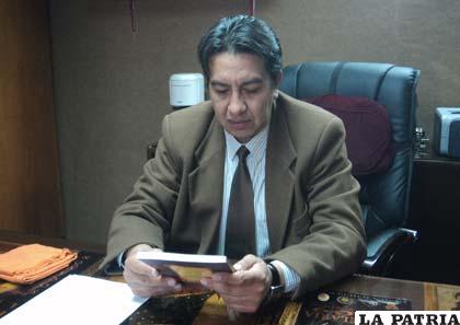 Luis Fernando Zeballos Castro, encargado Distrital del Consejo de la Magistratura