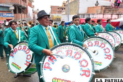 Las bandas son también protagonistas importantes del Carnaval de Oruro