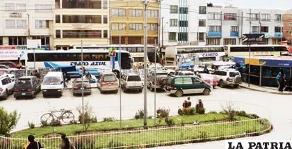 Los buses prefirieron parar en inmediaciones de la terminal