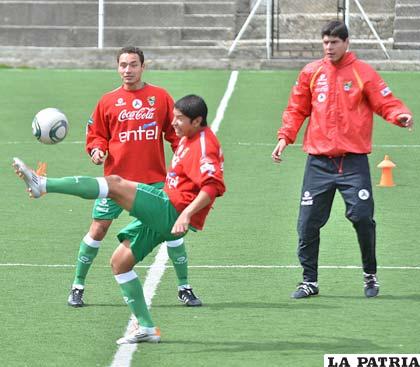 Lampe en el entrenamiento de la Selección