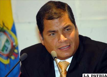 El presidente ecuatoriano, Rafael Correa