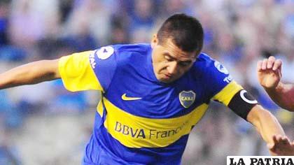 Juan Román Riquelme anotó el segundo de Boca